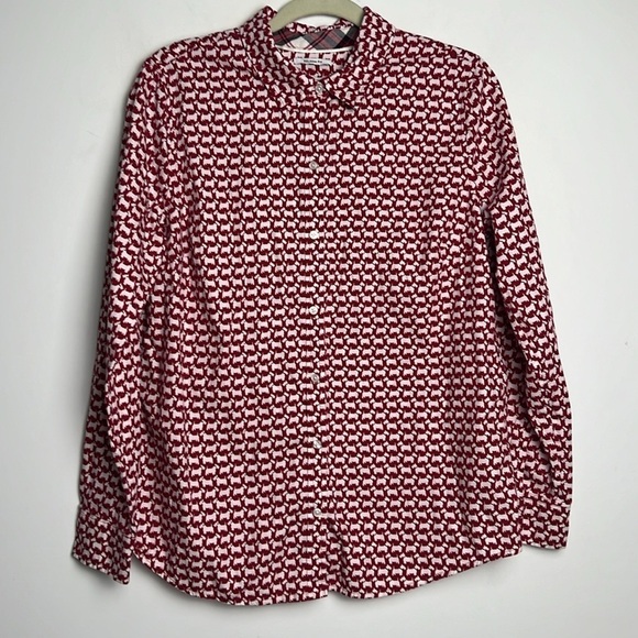 Charter Club Relaxed Fit Westie Scottish Terrier 100% Cotton Flannel Shirt 12 - Picture 1 of 8